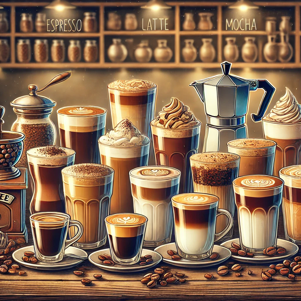 Types of coffee images with names